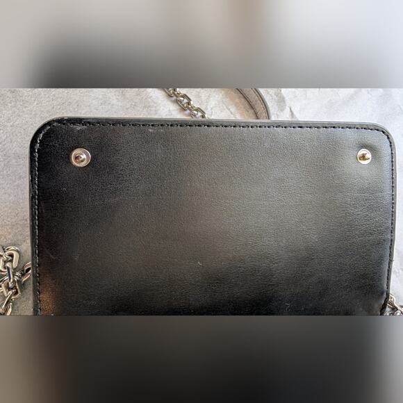 Marc Jacobs Empire City Leather Wallet Crossbody Gray Beige Bag - Picture 9 of 14